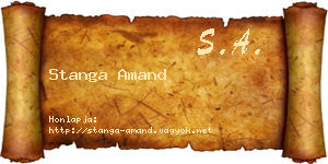 Stanga Amand névjegykártya